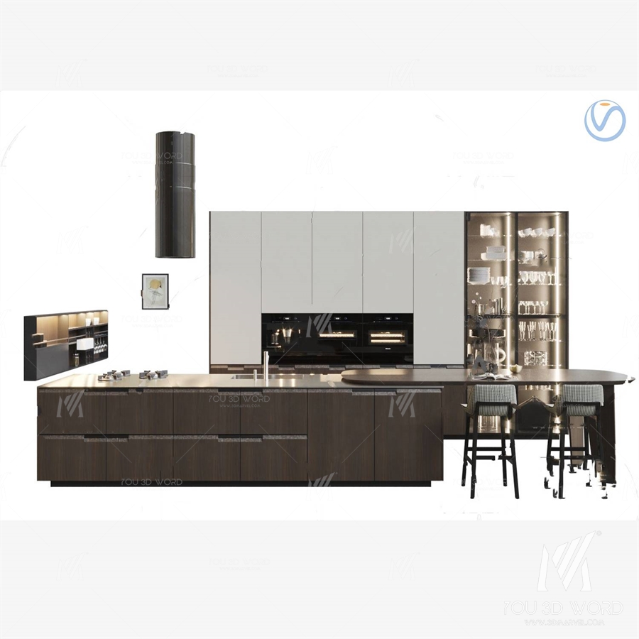 modern cabinet bar 3d model